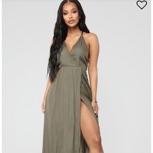 Lust Satin Fashionnova Maxi Dress